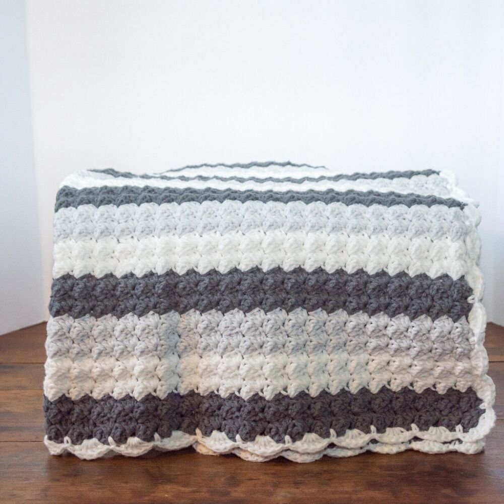 Classic Cottagecore Nursery Crochet Grandmacore Baby Blanket Cozy Handmade Chic